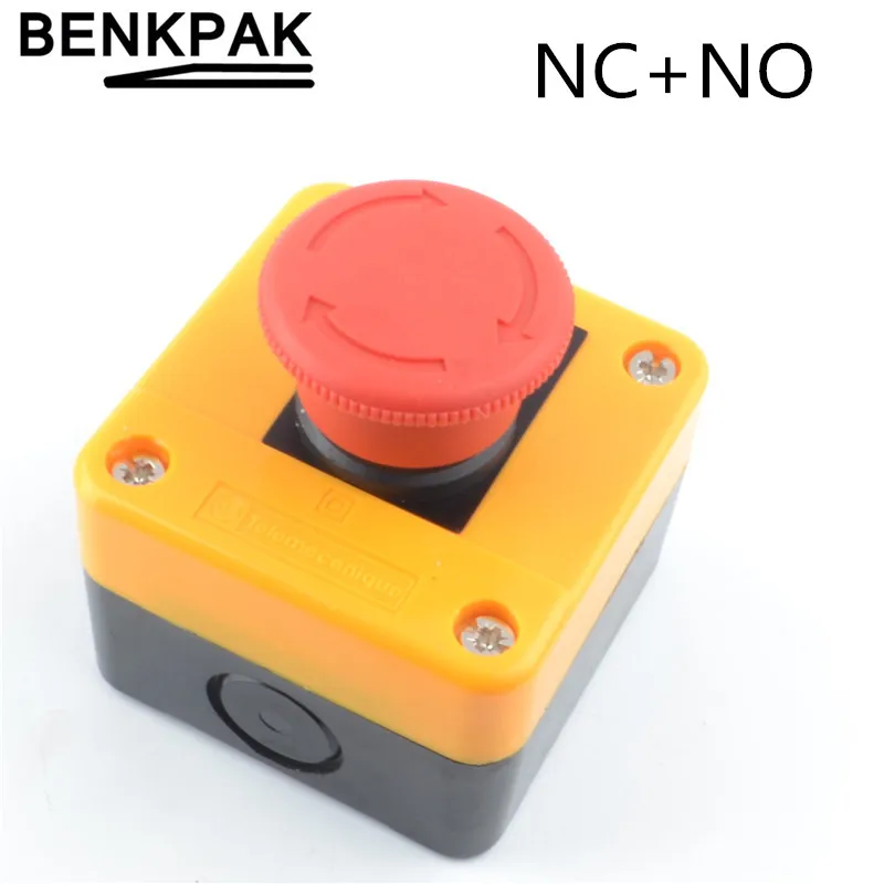 

silver contacts emergency stop push button switch NO+NC