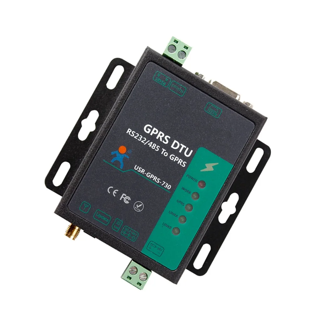 

USR-GPRS232-730 Free Shipping Serial to GPRS Server RS232 to GPRS RS485 to GPRS Converter