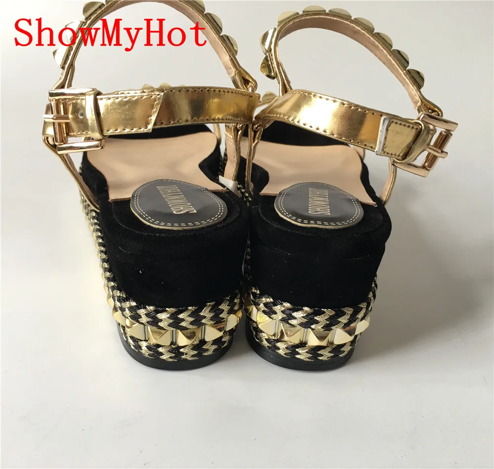 ShowMyHot/Летняя обувь; женские босоножки; женская кожаная обувь на высоком каблуке; босоножки на танкетке с открытым носком; римские сандалии; zapatos mujer