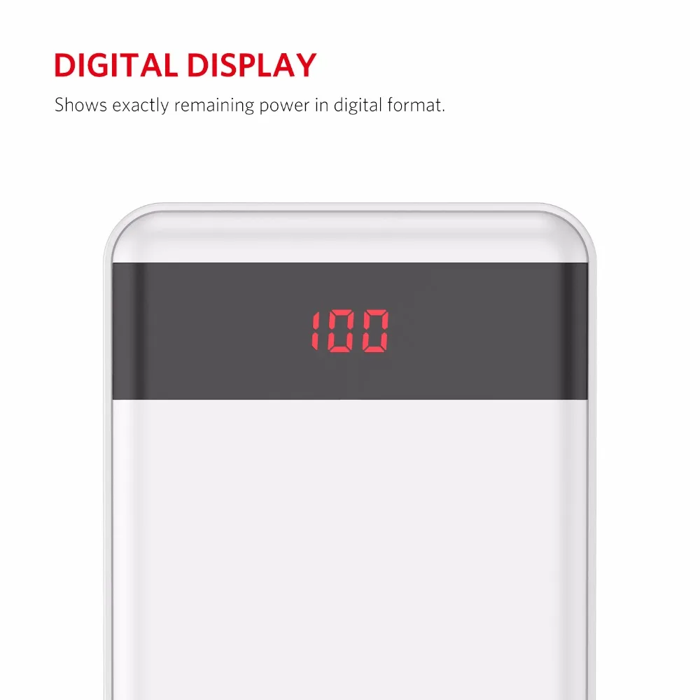 Yoobao KJ04 10000 мАч портативное зарядное устройство ультра тонкий аккумулятор литий-полимерный внешний аккумулятор с цифровым дисплеем для huawei iPhone LG