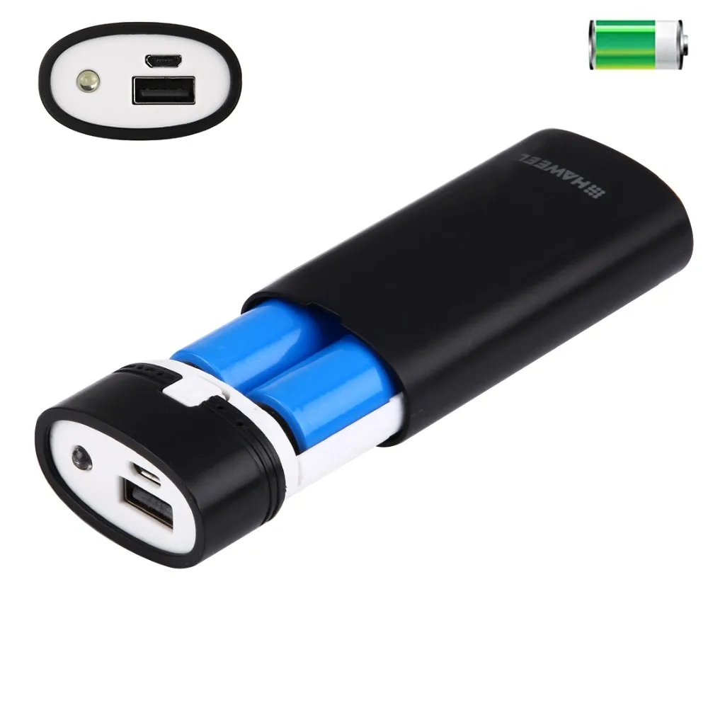 HAWEEL умное зарядное устройство DIY 2x18650 аккумулятор портативный внешний корпус с USB