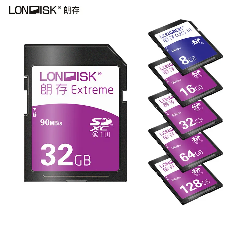 Londisk SD Card 32 ГБ реальный объем 8 16 64 128 класс 10 UHS 1 карта памяти высокоскоростная флеш