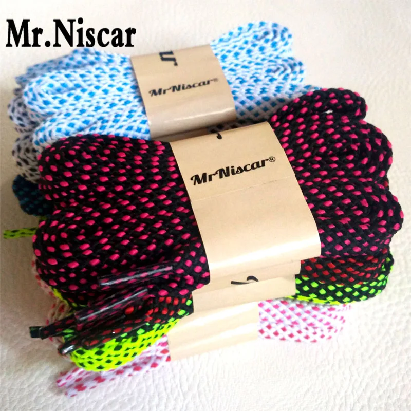 

Mr.Niscar 2 Pair Shoelace Fashion Men Women Sneaker Polyester Shoe Laces Colors Checkered Double Layer Hollow Flat Shoelaces
