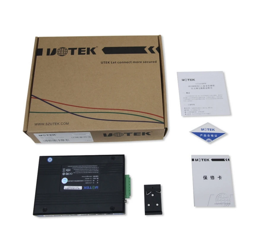 UT 6408 8 портов промышленного класса неуправляемый Ethernet коммутатор 10/100 Мбит/с
