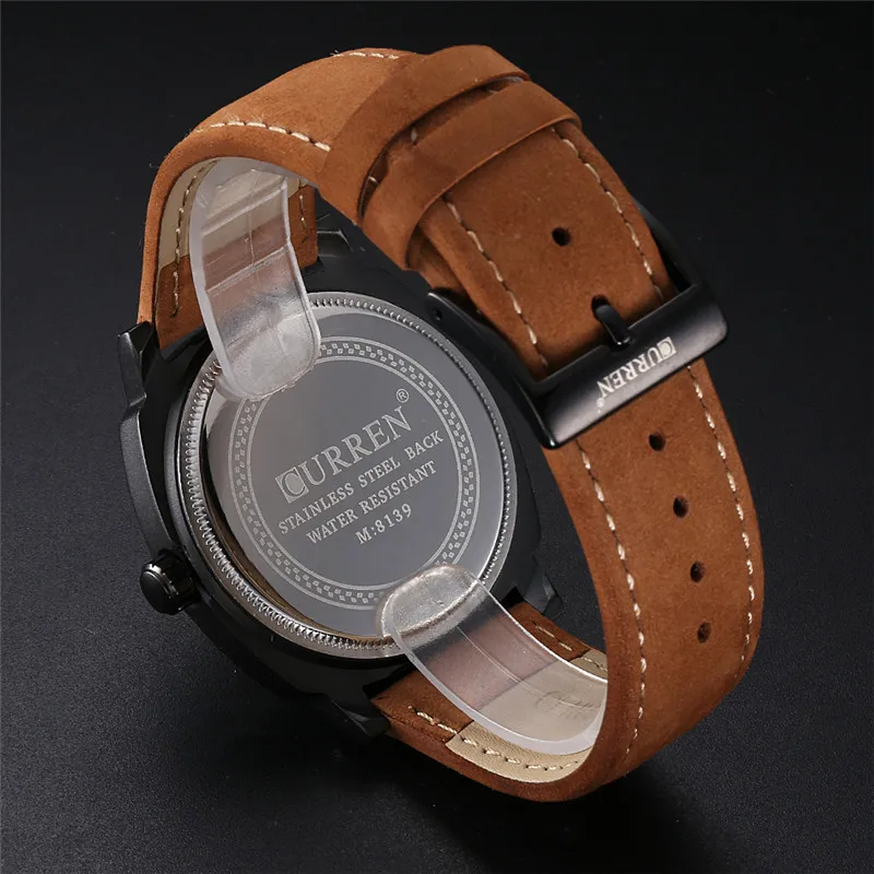 2018 CURREN New Watches Fashion Quartz Watch Men's Military Sport Wristwatch Male Analog Luminous W