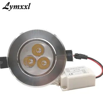 

High Power Led Downlights DImmable 3w 350lm AC90-260V or 12v Led Cabinet Light Lamp Led Recessed Ceiling Spot light with Driver