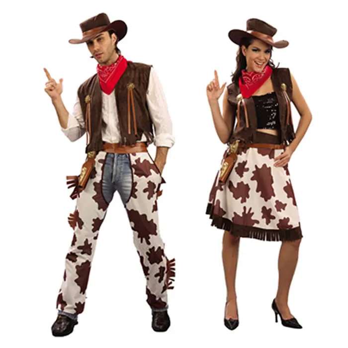 New Halloween Costume for Adult Men Women Cosplay Western Male Cowboy ...