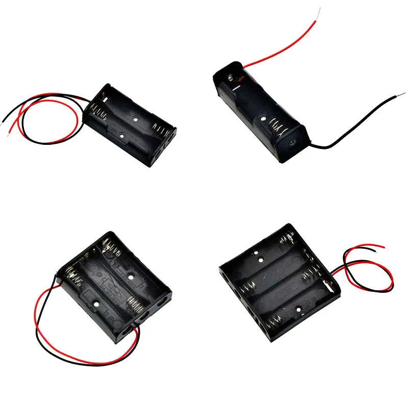 

ABAY AA Size Power Battery Storage Case Box Holder Leads with 1 2 4 Slots AA Size Power Battery Storage Case Box 18650 Case