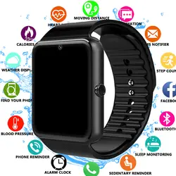 Оригинальный Смарт-часы GT08 часы сим-карты толчок сообщение Bluetooth Подключение для Android IOS apple телефон PK Q18 DZ09 Smartwatch