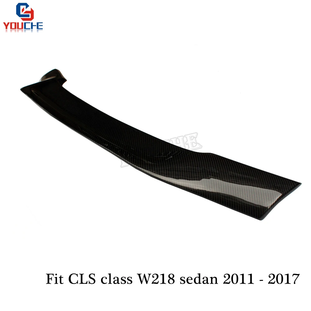 C218 R Style Rear Trunk Wing for Mercedes CLS W218 Sedan CLS350 CLS400 CLS500 2011- Carbon Fiber Spoiler