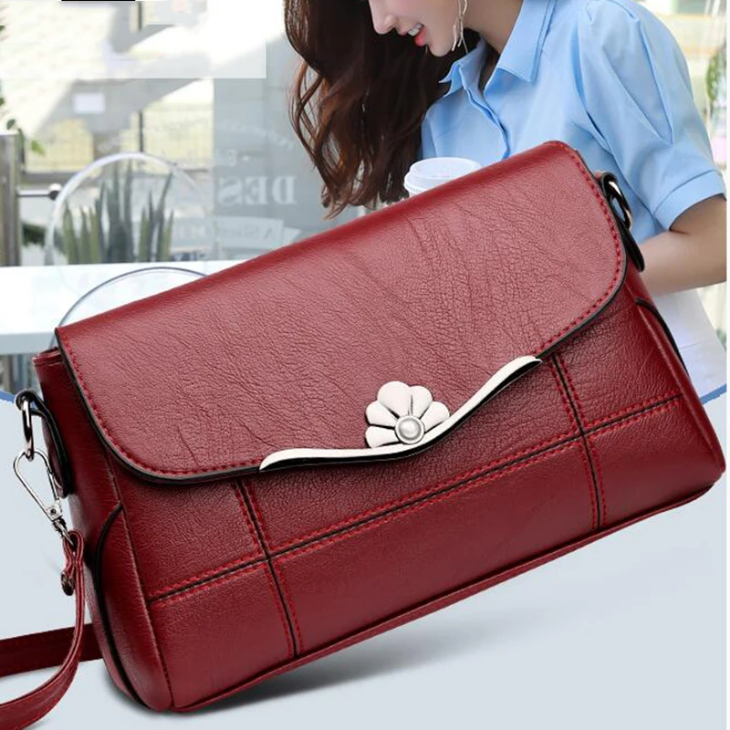 حقائب النساء مصمم حقيبة كتف الأزياء يد و محفظة بو الجلود Crossbody حقائب للنساء 2019 جديد الأسود والأحمر
