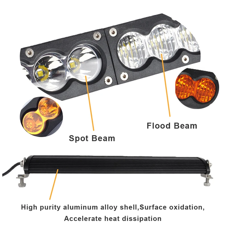 SufeMotec 90 Вт 150 Вт 240 Вт однорядные светодиодный светильник светодиодный лайтбар с светильник комбо белый янтарь противотуманная фара для бездорожья грузовик SUV 4x4 4WD 12V 24V