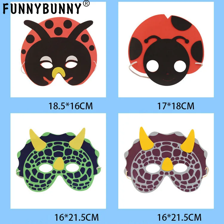 FUNNYBUNNY высококачественные, удобные 40 Ассорти пены животных Вечерние Маски для сувениры для вечеринки ко дню рождения костюм