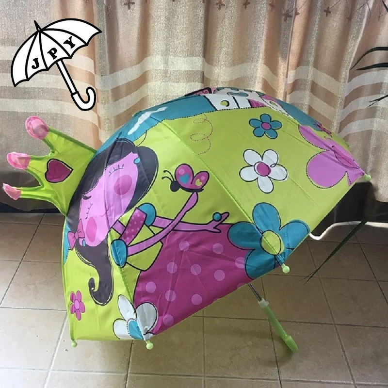 

Summer Castle Princess Kids Toy Children Umbrella Animation Creative Long-handled 3D ear modeling Kids Umbrella For boys girls
