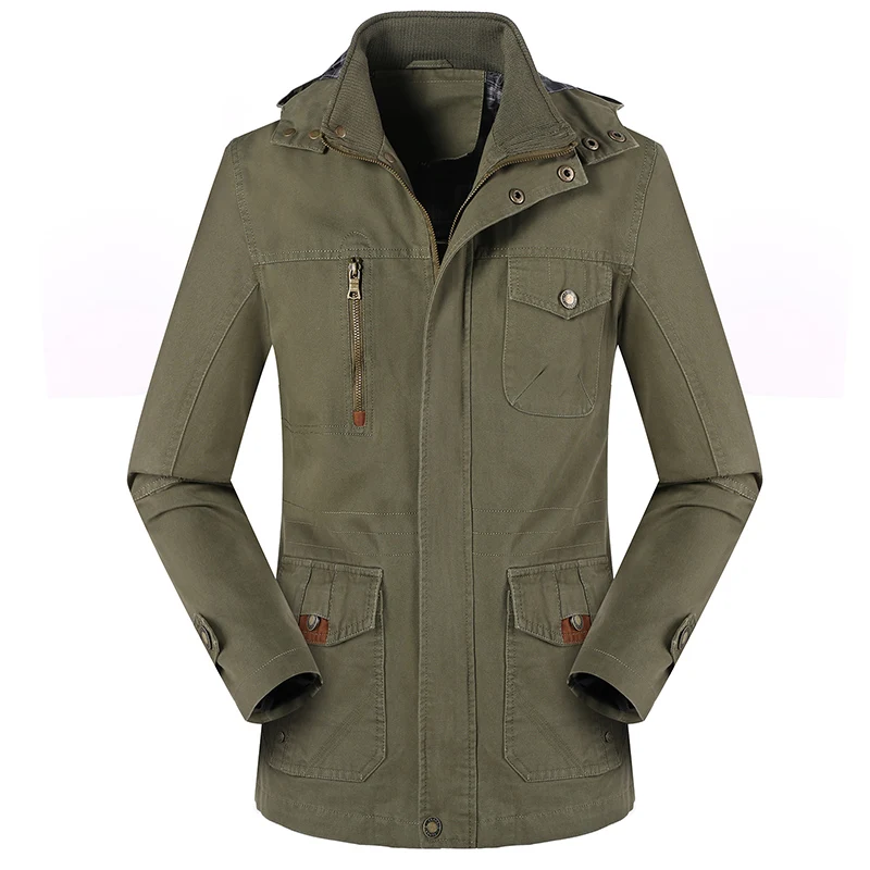 

UK US Army Clothes Casual Tactical Windbreaker Men Autumn and spring Flight Pilot Coat Hoodie Military Field Jacket