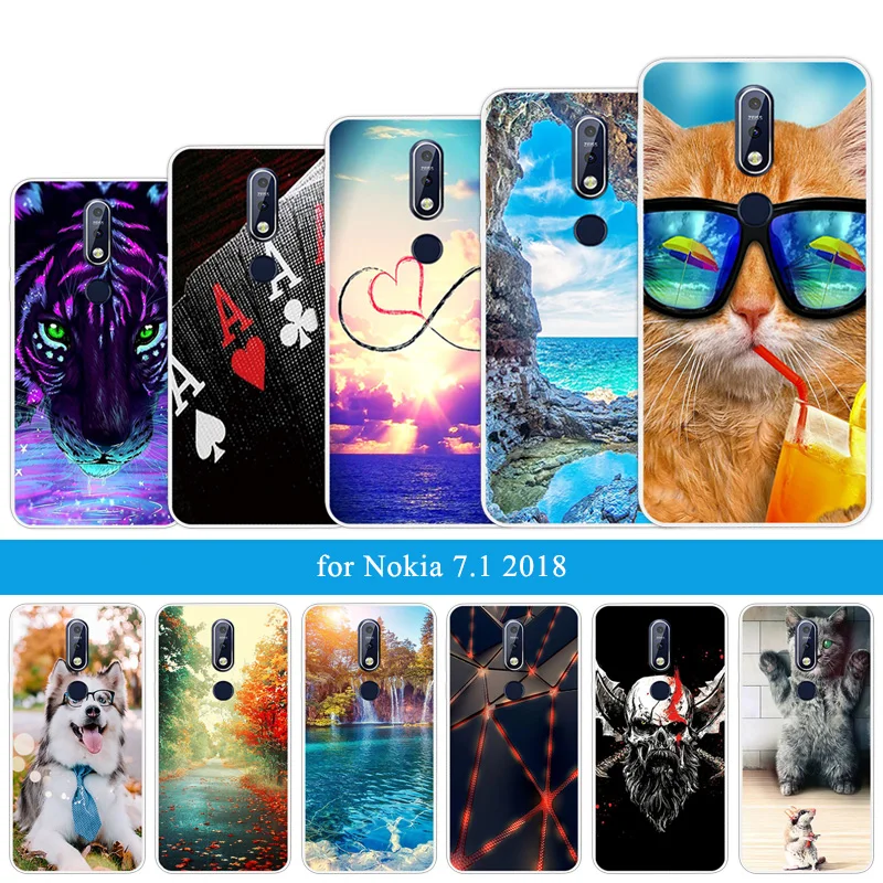 Чехол для телефона Nokia 7 1 2018 Мягкий ТПУ силиконовый чехол с принтом земли 5 84 &quotNokia