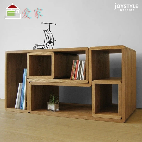 European style furniture/simple/modern/solid wood/white oak storage rack/bookshelf/flower shelf 2 colors