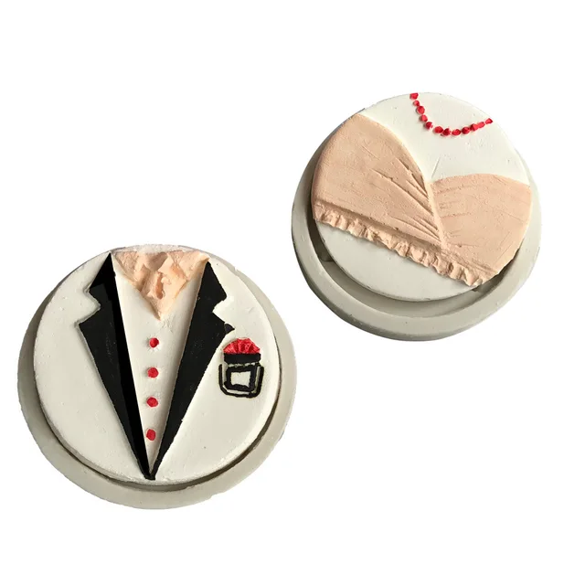 Új Férfiak És Női Parti Ruha Csokoládé -Fudge Penész Szilikagél Sütőeszköz