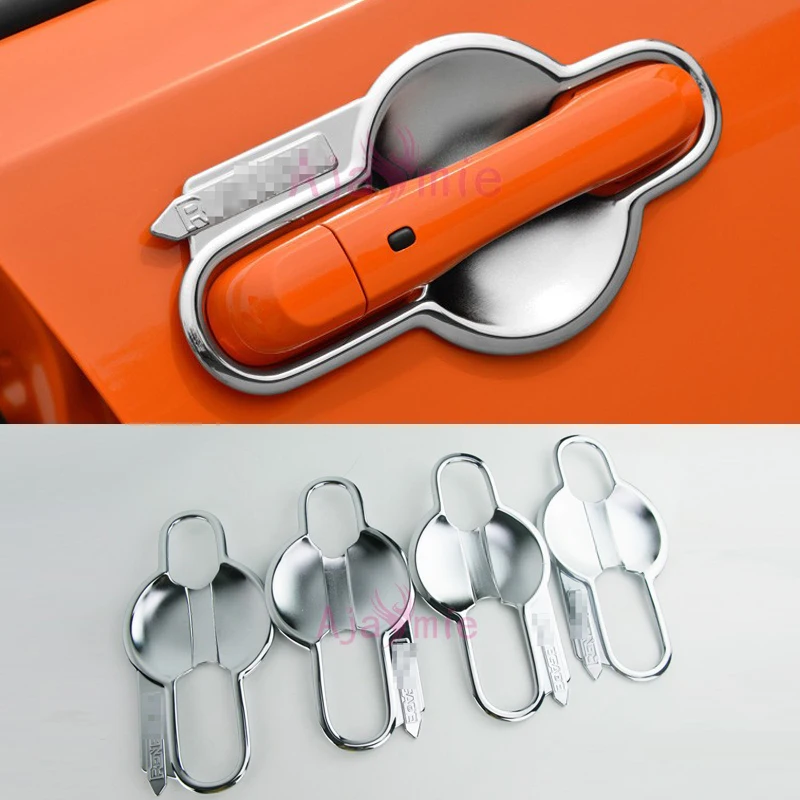

Chrome Car Styling Door handle Bowl Insert Trims Overlay Panel Frame Kit 2016 2017 2018 For Jeep Renegade Accessories