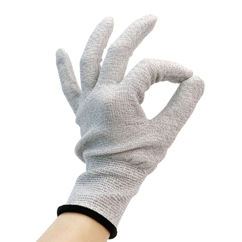 Breathable Fiber Electroshock Gloves Electric Massage Gloves Conductive