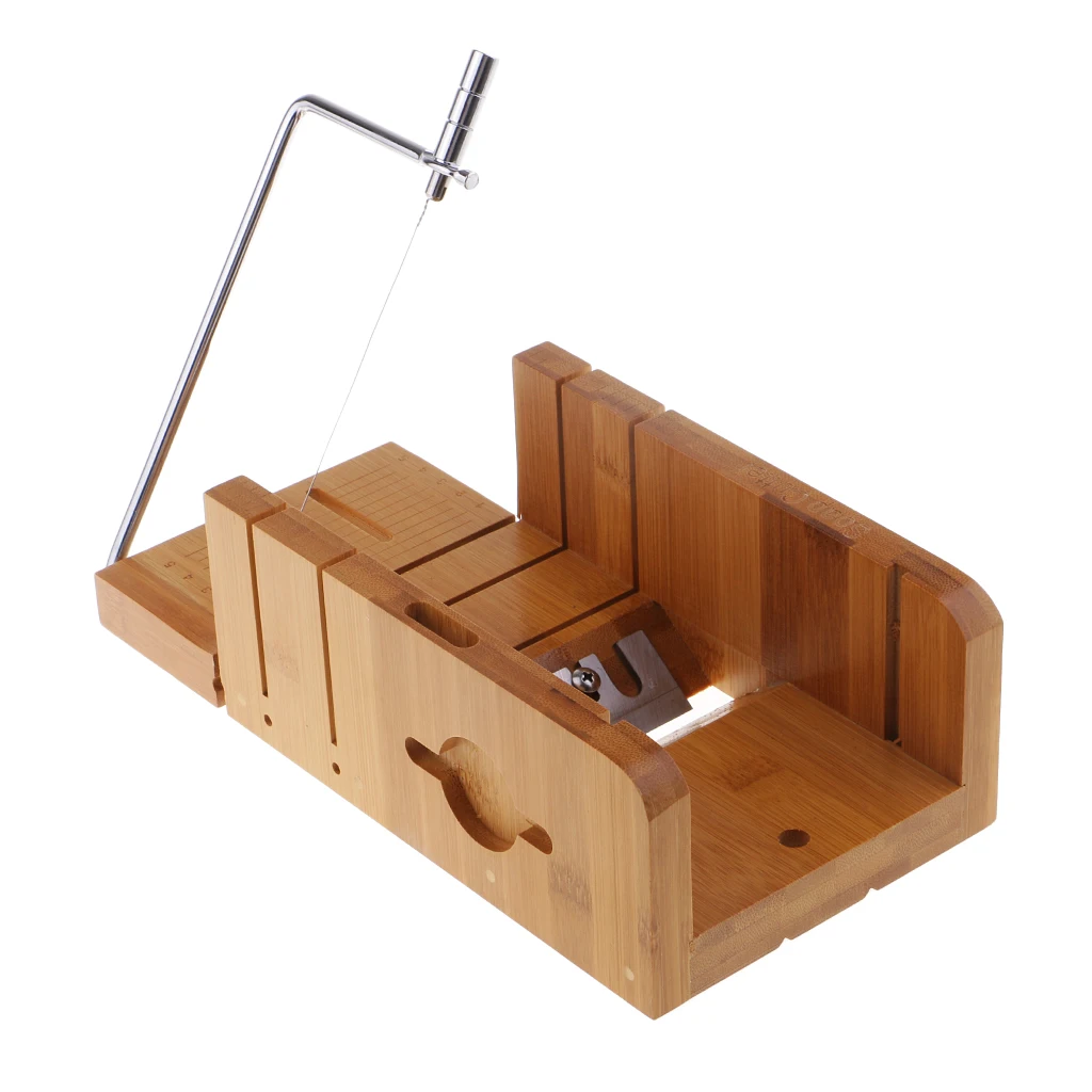 

Multi-function Wood Soap Cutter Loaf Mold with Beveler Planer and Wire Slicer Cutters for Handmade Craft Soap Making