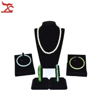 Черные бархатные серебряные украшения, серьги, витрина, набор, колье, браслет, держатель, органайзер, чехлы