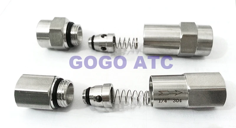 GOGO Combined Modular Check Valve 1/4 SS304 Stainless Steel Grinding one-Way Separate Check Valve GOGO Combined Modular Check Valve 1/4 SS304 Stainless Steel Grinding one-Way Separate Check Valve