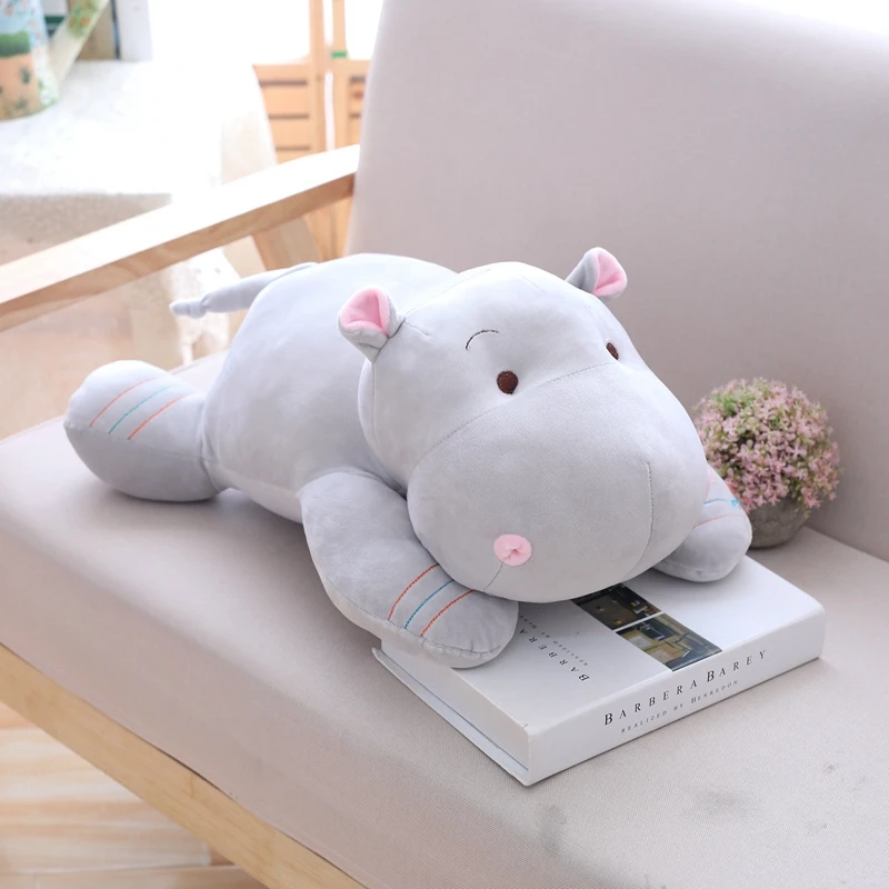 1 шт. 28/40/50 см Kawaii Hippo плюшевые куклы Мягкие Пуховые хлопковые подушки в виде