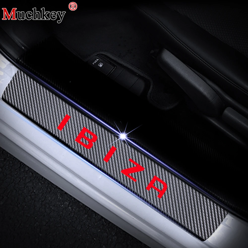 Color : Blue for Opel ASTRA Protector Car Styling Tread Accessories Pedal Decoration Stickers XINYING 4Pcs Carbon Fiber Door Sill Scuff Kick Plates