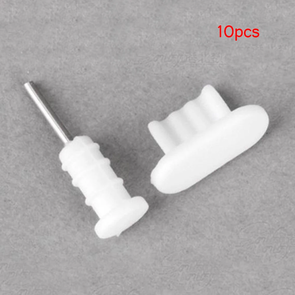 

10 Pcs Silicone Anti Dust Cap Earphone Jack Plug Stopper Charging Port Plug For 5S 6 6S Phone Accessories