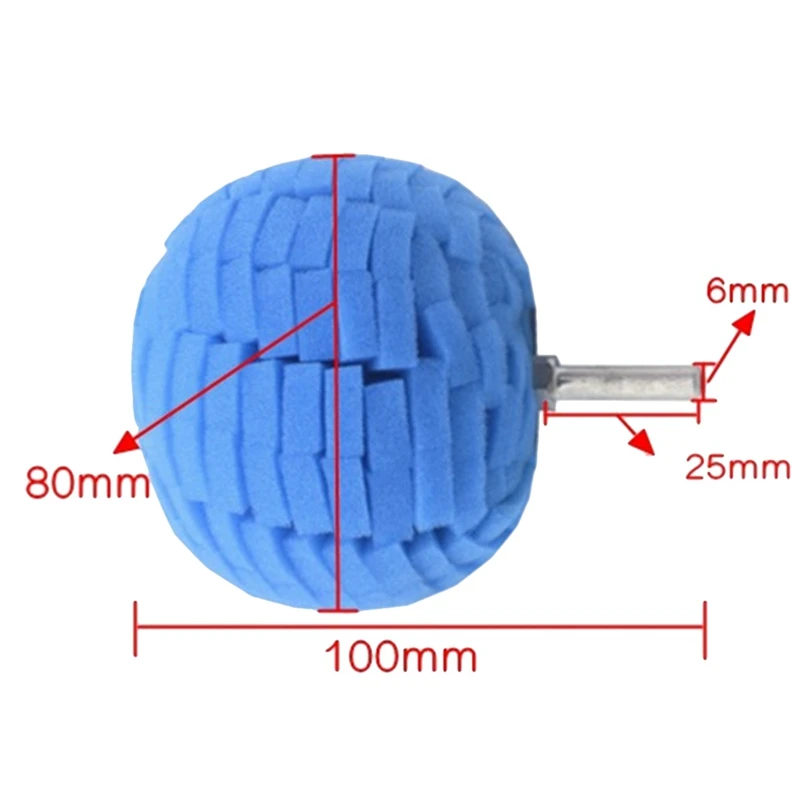 

3 Inch Buffing Ball Finishing Pad Buff Polish Pad Buffer For Car Polishing Polisher Colorful Auto Tools Polishing Buffer Waxin