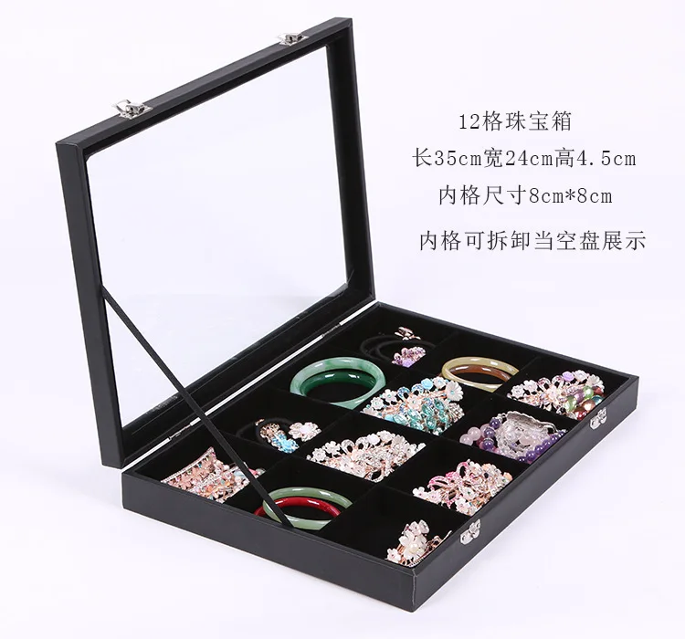 Jewelry Display Time-limited Joyero Organizador Free Shipping 2019 New Belt Cover Glass Jewelry Box Display Ring