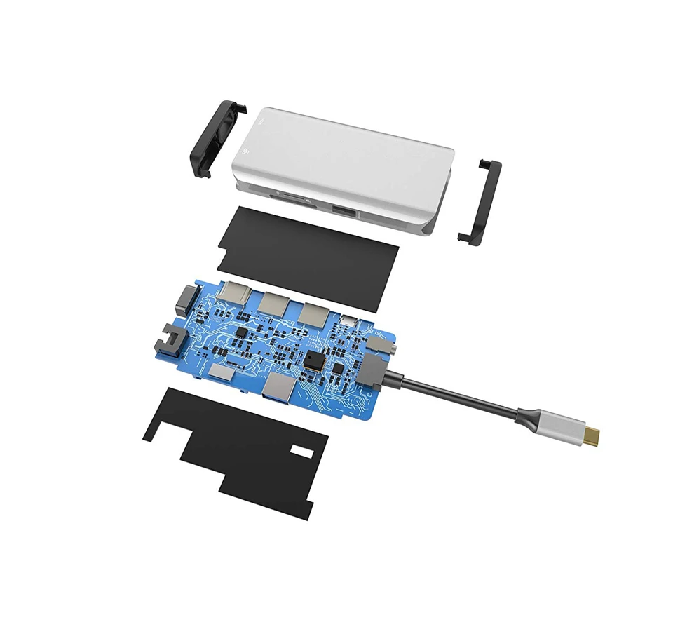 Адаптер Navceker USB Type C в HDMI VGA Gigabit Ethernet Lan RJ45 для Macbook Pro C|Кабели VGA| |