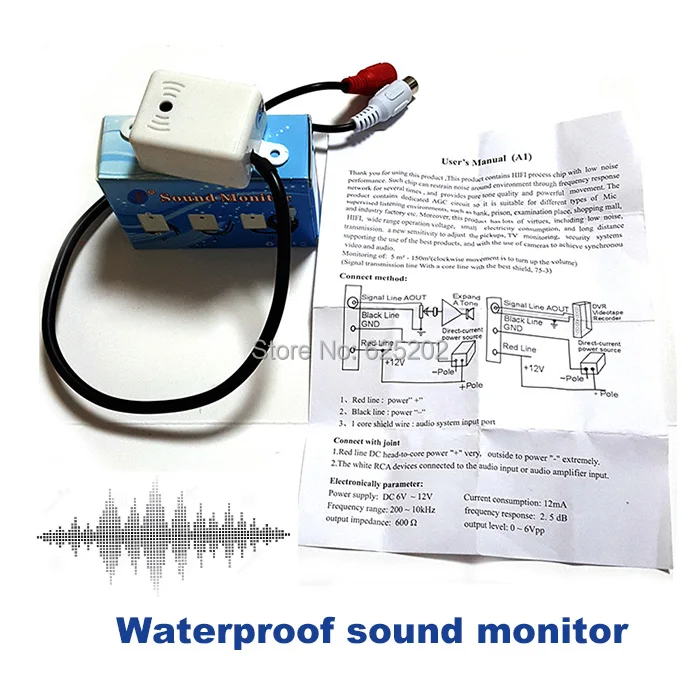 Система безопасности водонепроницаемый звуковой монитор для камера внутреннего видеонаблюдения и наружного использования