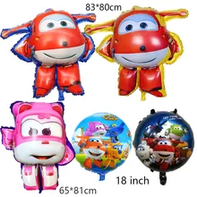 7 style 3D Super Wings Balloon Jett balloons 18 inch Super Wings toys Birthday Party Decorations kids toys Jett globos supplies