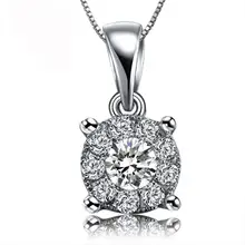 Большой натуральный бриллиант 18k кулон из белого золота специальный подарок для свадьбы ювелирные изделия AU750