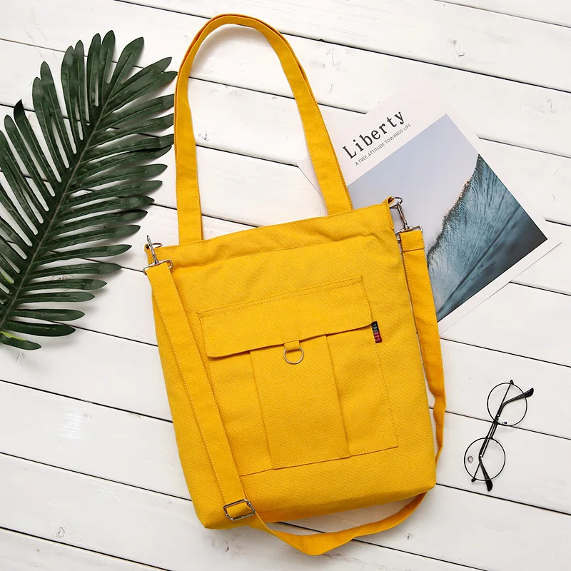 Raged Sheep Fashion Cotton Grocery Tote Shopping Bags Fashion Canvas Solid Recyclable Bag Simple Design Healthy Tote Hand Bag