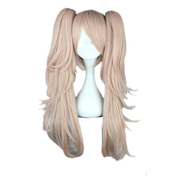 

MCOSER The broken 2 projectile 65CM Straight Synthetic Cosplay Wig Light Pink Color 100% High Temperature Fiber Hair