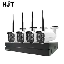HJT 4CH Беспроводной 720 P Wi-Fi IP Камера Системы ИК Ночное 8CH NVR записывать видео видеонаблюдения комплект Onvif P2P H.264 на открытом воздухе