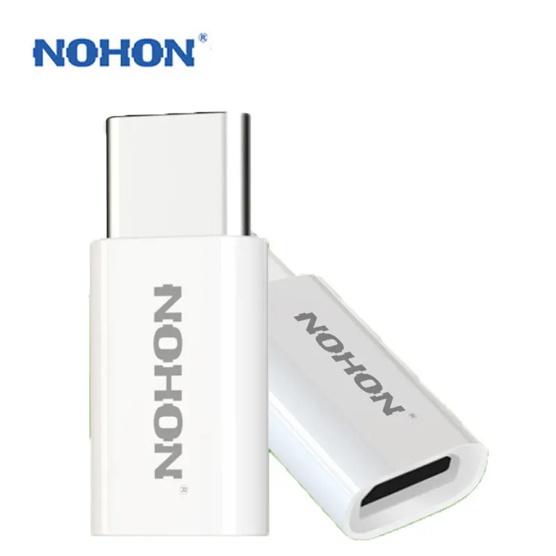 

NOHON USB Type-C Cable Adapter To Micro USB Charger For Xiaomi 4C Meizu Oneplus Nokia MacBook Quick Charge Data Sync Connector