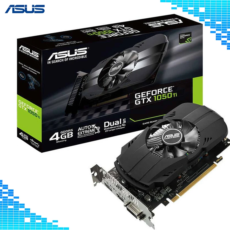 

Asus PH-GTX 1050Ti-4G Video Game Graphics Cards Boost 1392MHz 128Bit GDDR5 PCI Express 3.0 16X GeForce GTX 1050Ti game Card