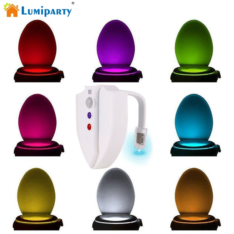 

2017 Upgraded Version Motion Sensor LED Toilet Night Lights UV-C Light Waterproof design with 2 Modes in 8 Colors