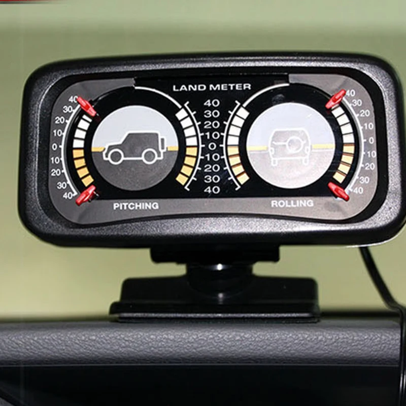 ROLLING Meter Auto Car Compass Adjustable Balance Meter Gauges Slope Indicator Land Meter Pitching & Rolling Balancing Instrument Tachometers Auto Pitching