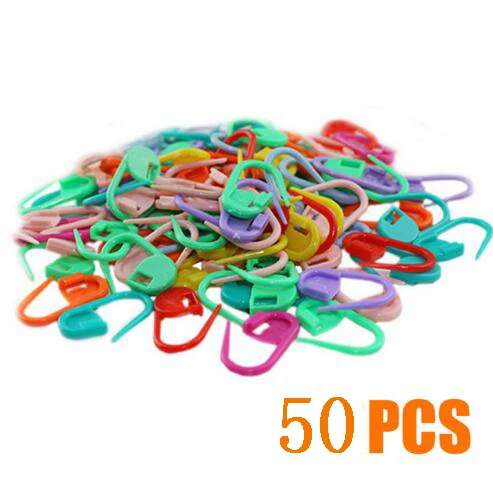 Hot Sale 50/100/500pcs Mixed Color Knitting Crochet Locking Stitch Needle Clip Marker Mayitr Crochet Locking Stitch