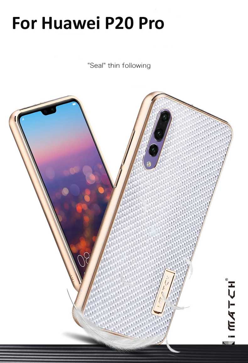 

New Design Metal Phone Case for Huawei P20 Pro Cover Hard Metal Frame+Silicone 2 in 1 360 Degree Protective Phone Sleeve