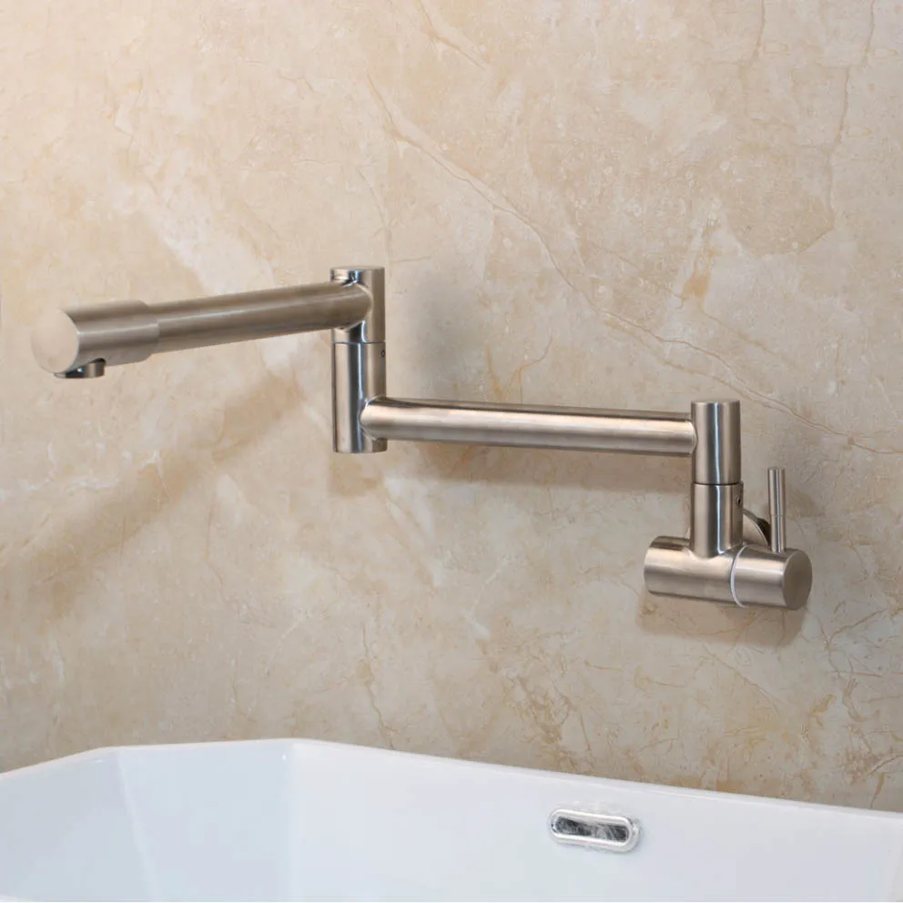 JIENI Матовый никель складной одной ручкой Черная кухонная раковина ...