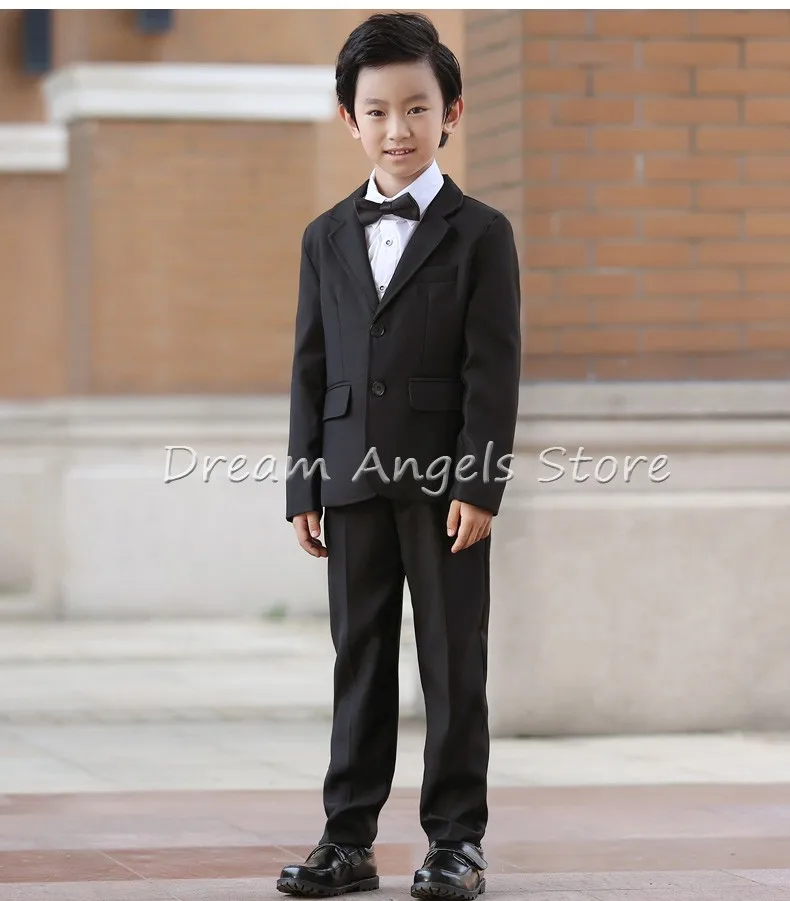 8 шт. наивысшего качества новые модные детские блейзеры для маленьких мальчиков костюм для свадьбы вечернее черное платье свадьба мальчик костюм 09