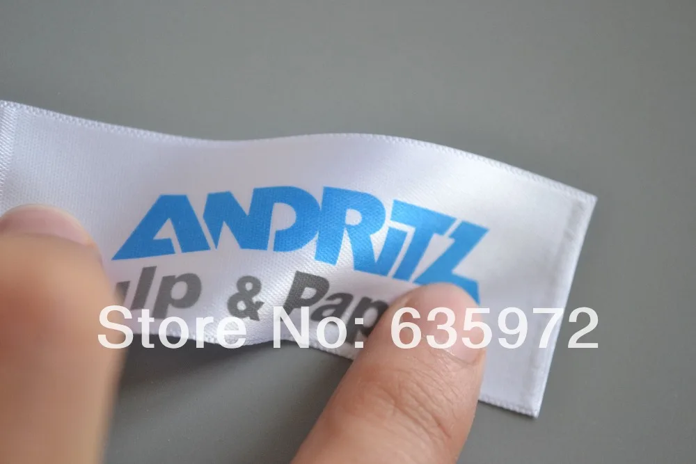Printed label satin label satin tape damask satin materialin Garment