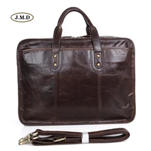 Augus, Новое поступление, натуральная коровья кожа, Мужская модная сумка, деловая, вместительная, 15 дюймов, сумка для ноутбука, сумка на плечо, 7345C