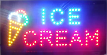 

factory professial customized Led Ice cream shop Signs Neon eye-catching slogans board semi-outdoor 10*19 inch wholesale
